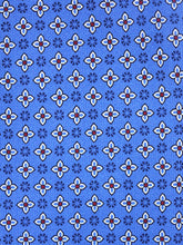 Cravatta blu avion 3 Pieghe GASPACE in seta stampata inglese